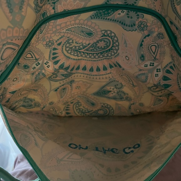 Initials, inc. Back Sac in aqua paisley print - Picture 3 of 5